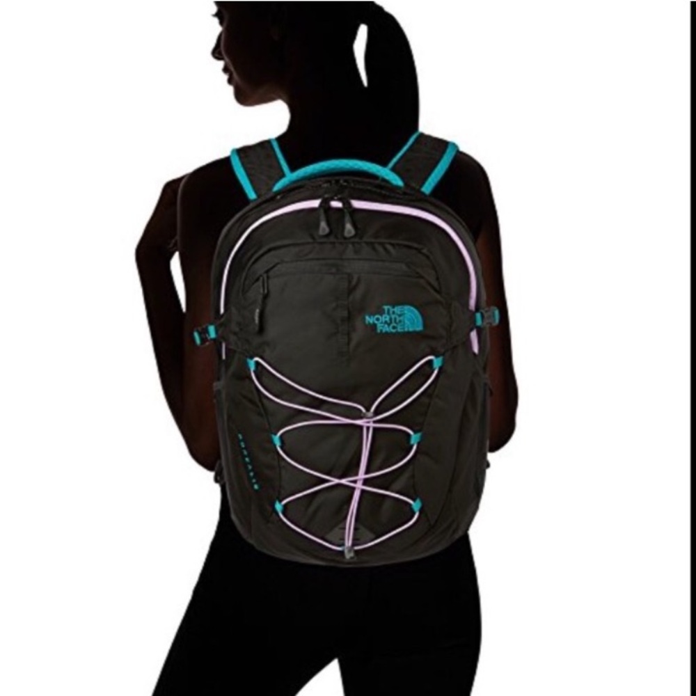 The North Face Borealis Black Green Violet Backpack